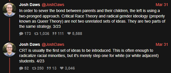 josh daws tweet critical race and queer theory